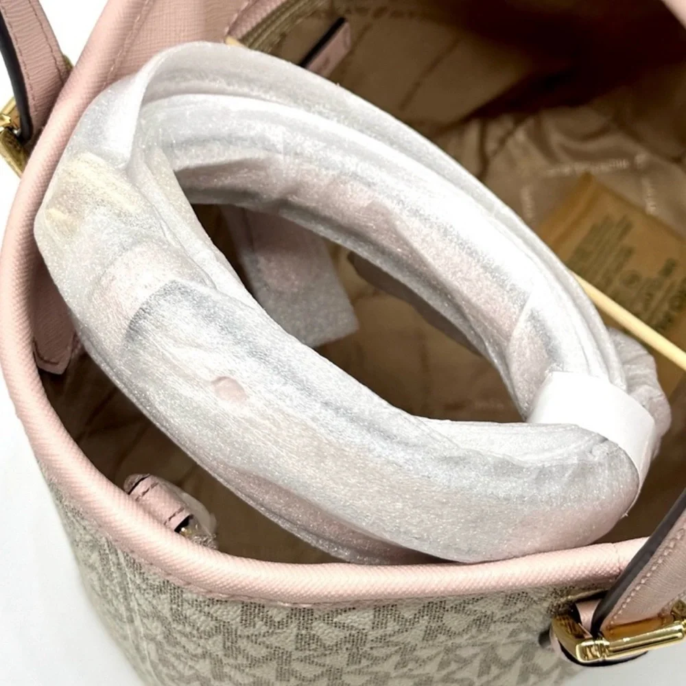 Michael Kors Jet Set Travel XS Logo Top-Zip Tote Bag & Matching Bifold Wallet